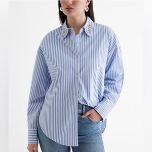 Chico’s embellished striped shirt